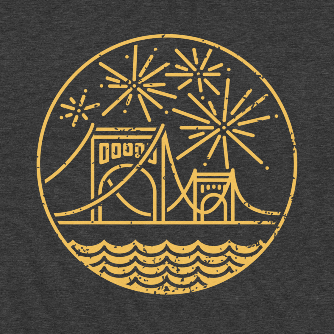 Clemente Water Fireworks Outline Tee