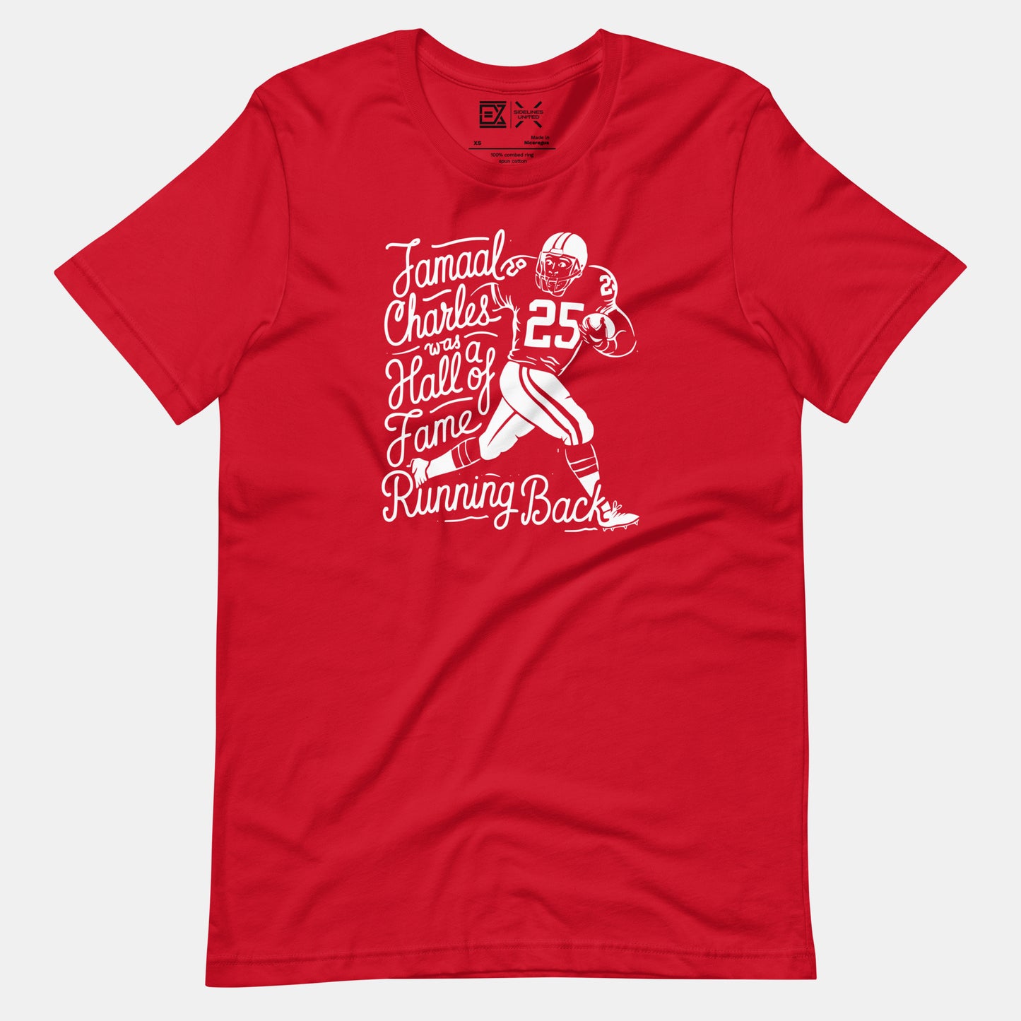 Kansas City NFL Fan T-Shirt: Jamaal Charles Hall of Fame Graphic