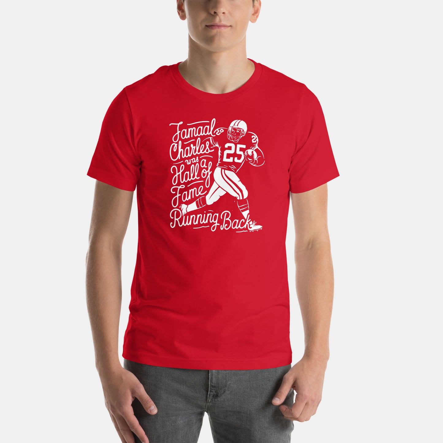 Kansas City NFL Fan T-Shirt: Jamaal Charles Hall of Fame Graphic