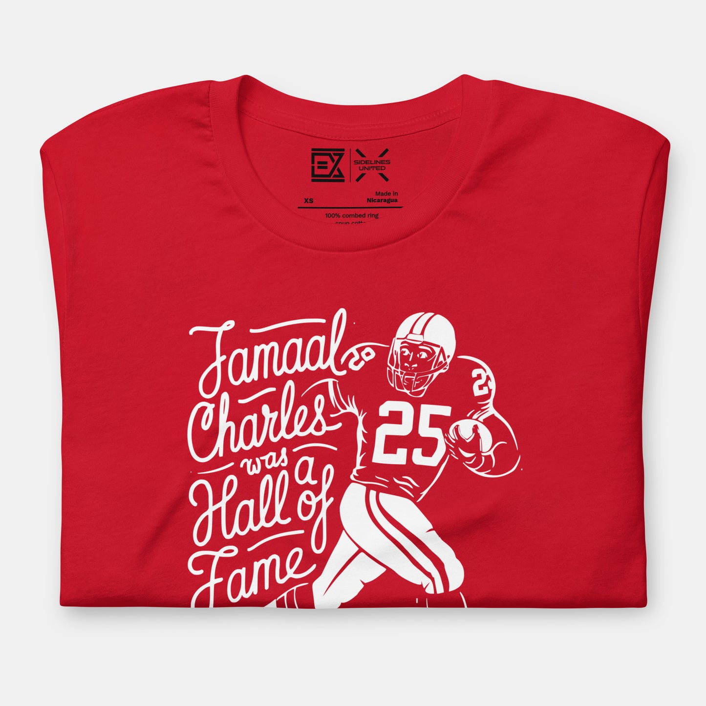 Kansas City NFL Fan T-Shirt: Jamaal Charles Hall of Fame Graphic