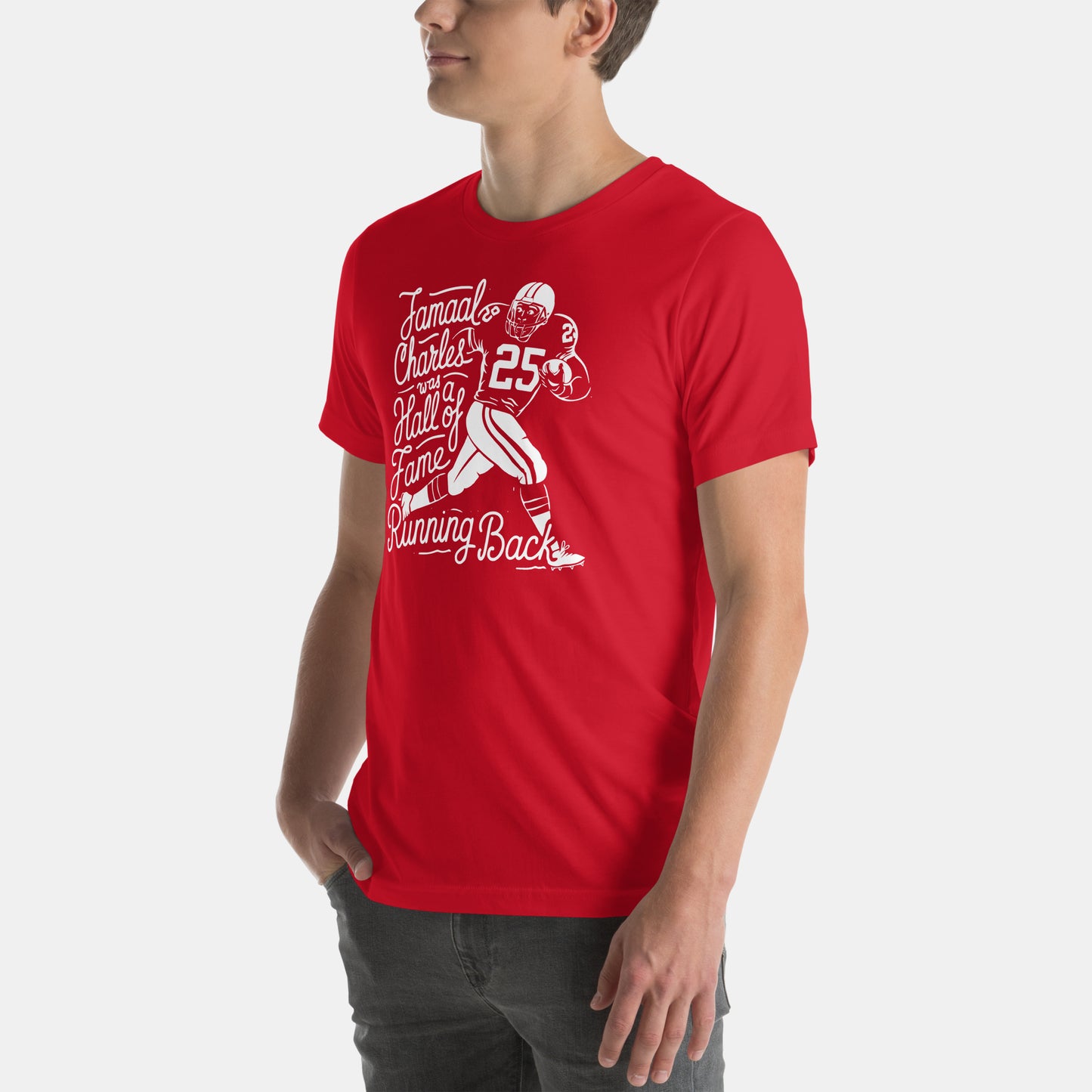 Kansas City NFL Fan T-Shirt: Jamaal Charles Hall of Fame Graphic