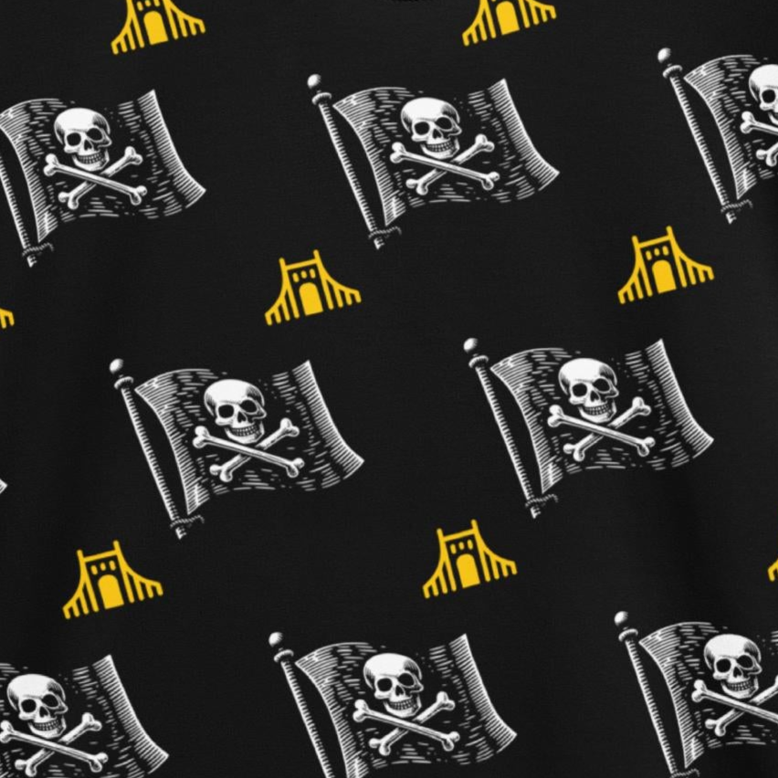 Jolly Roger + Clemente Bridge Pattern Print