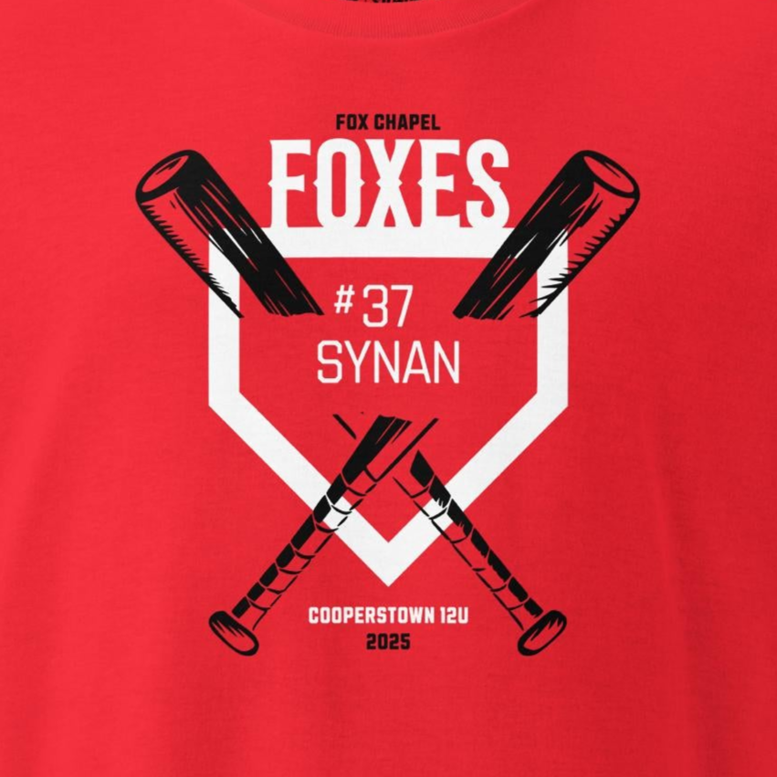 Adult T-Shirt for Synan #37: 2025 Fox Chapel 12U Cooperstown