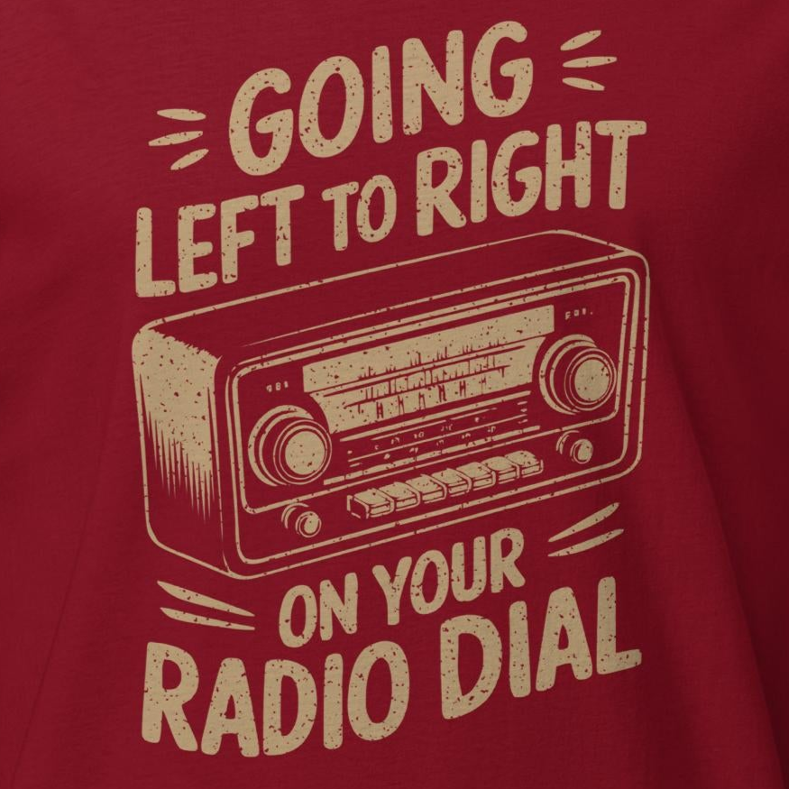CLE Going Left to Right on Your Radio Dial Tee