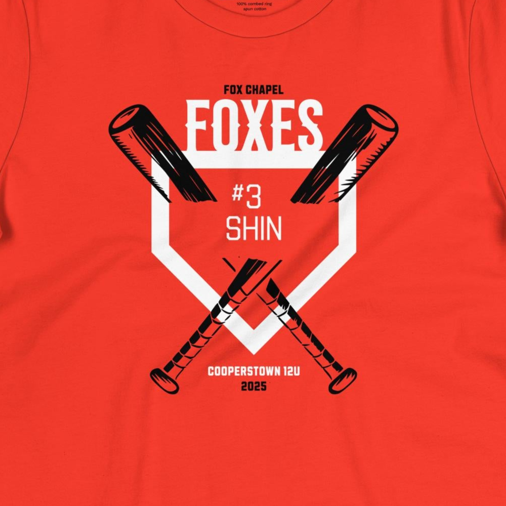 Adult (Ladies' Cut) T-Shirt for Shin #3: 2025 Fox Chapel 12U Cooperstown