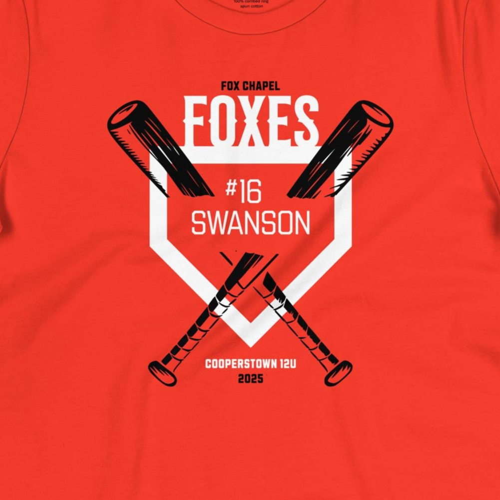 Adult (Ladies' Cut) T-Shirt for Swanson #16: 2025 Fox Chapel 12U Cooperstown