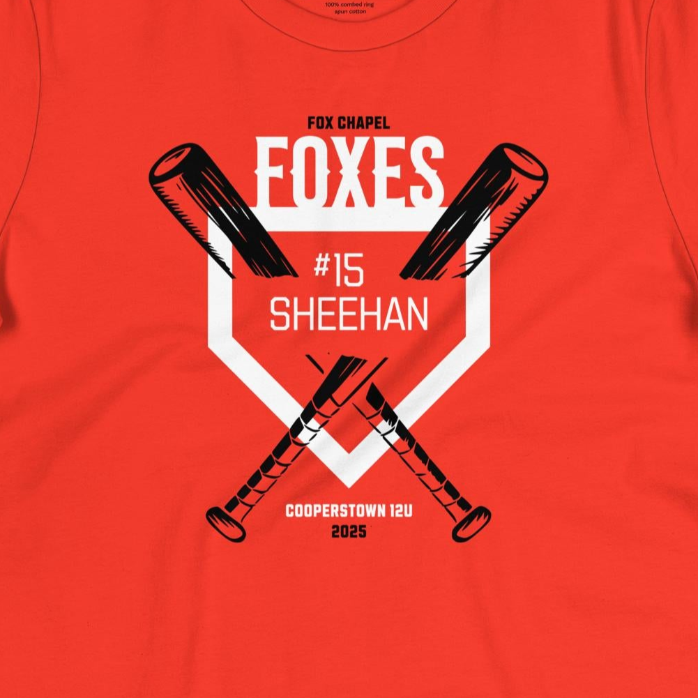 Adult (Ladies' Cut) T-Shirt for Sheehan #15: 2025 Fox Chapel 12U Cooperstown