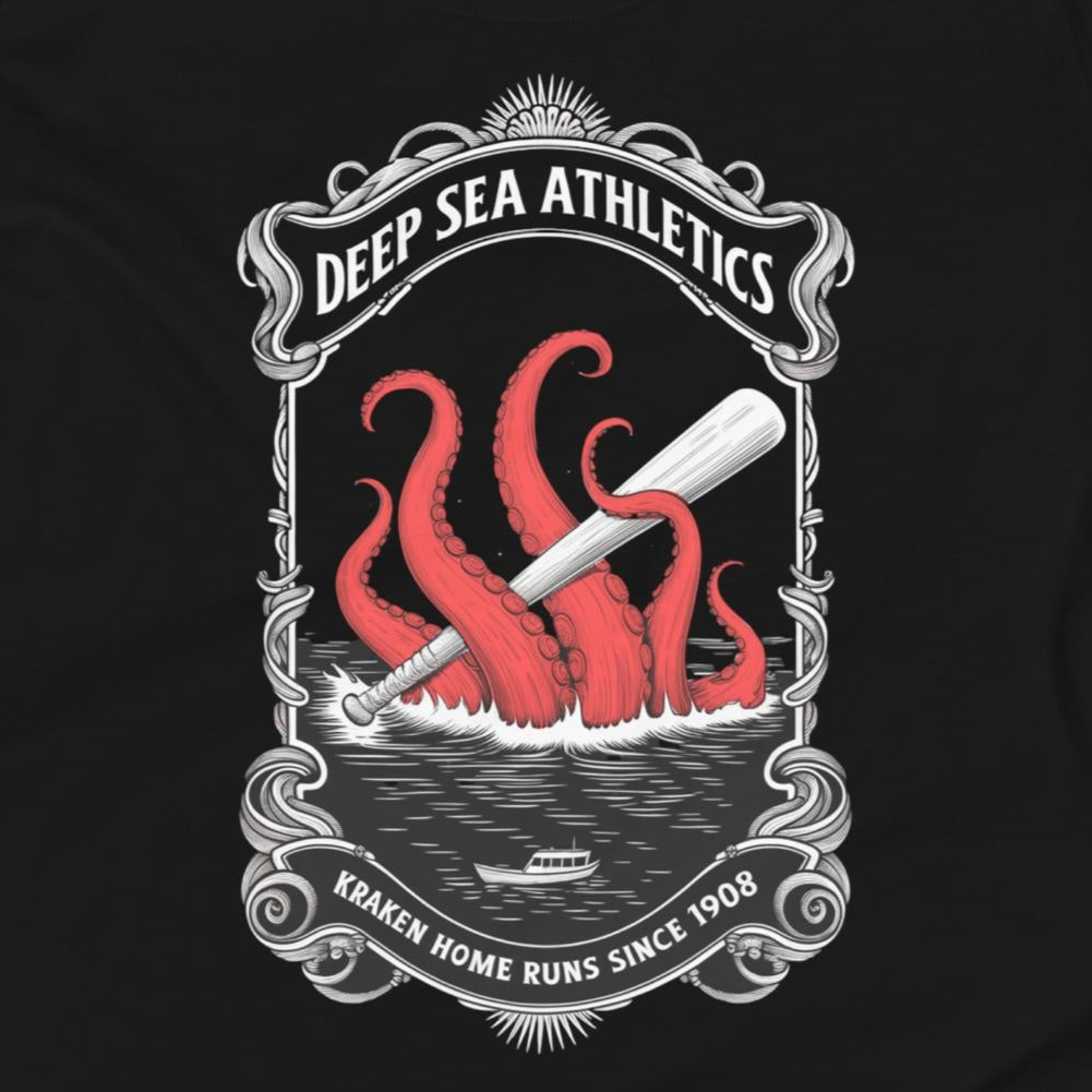 Baseball/Softball Fan Youth T-Shirt on Light: Kraken on Dark