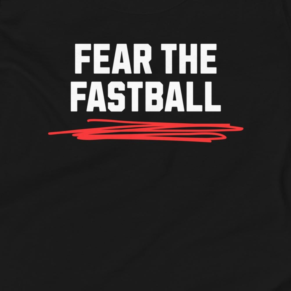 Baseball/Softball Youth T-Shirt: Fear the Fastball on Dark