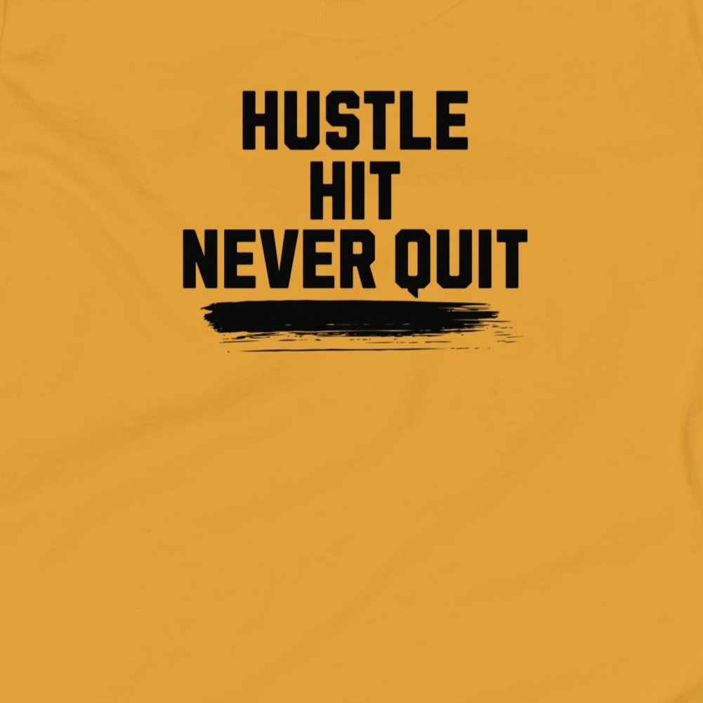 Baseball/Softball Youth T-Shirt: Hustle, Hit, Never Quit on Light