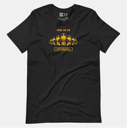 Pittsburgh NFL Fan T-Shirt: Here We Go 8-Bit Graphic