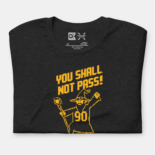 Pittsburgh NFL Fan T-Shirt: You Shall Not Pass 8-Bit Graphic