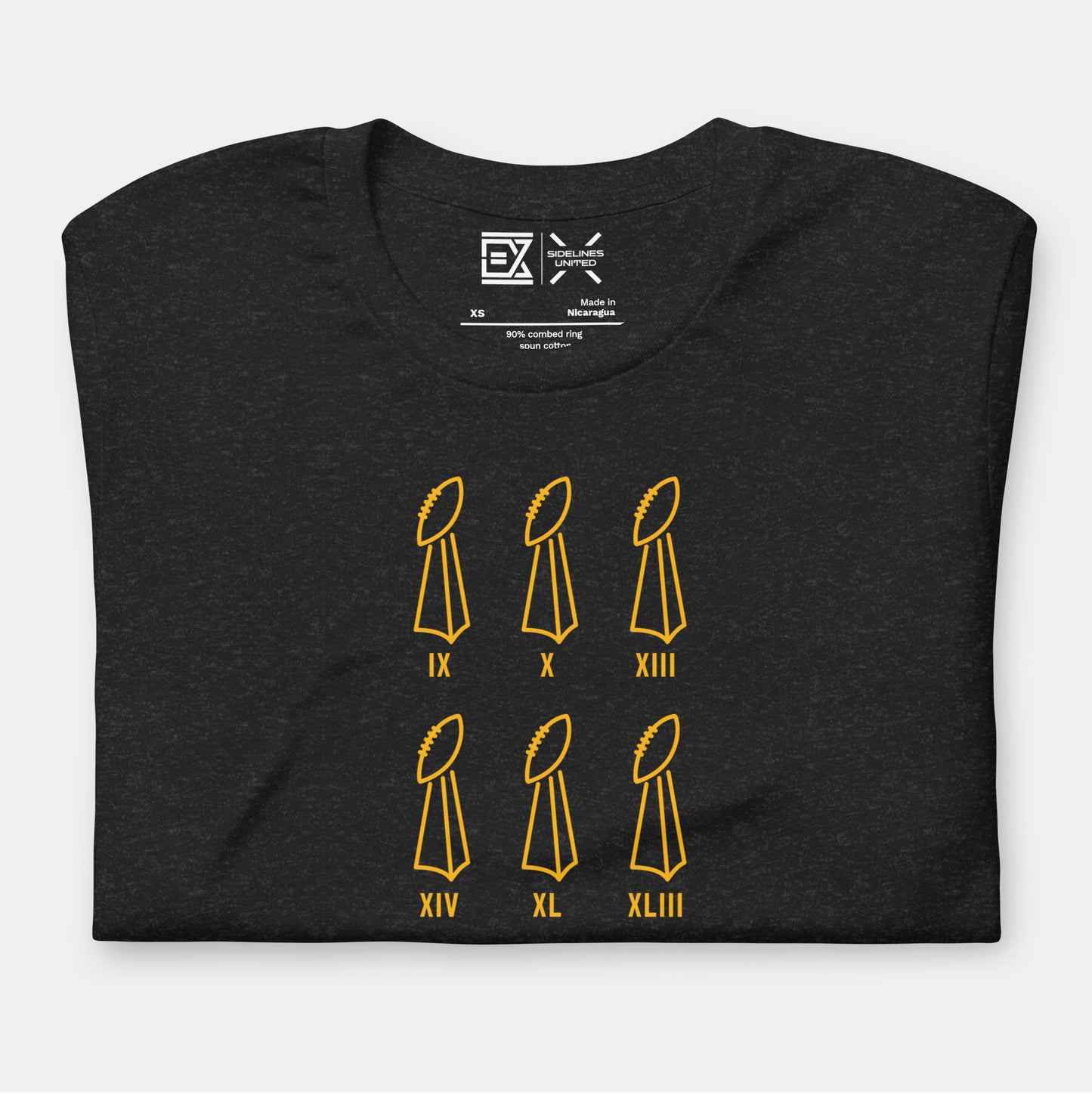 Pittsburgh NFL Fan T-Shirt: Six Lombardi Graphic