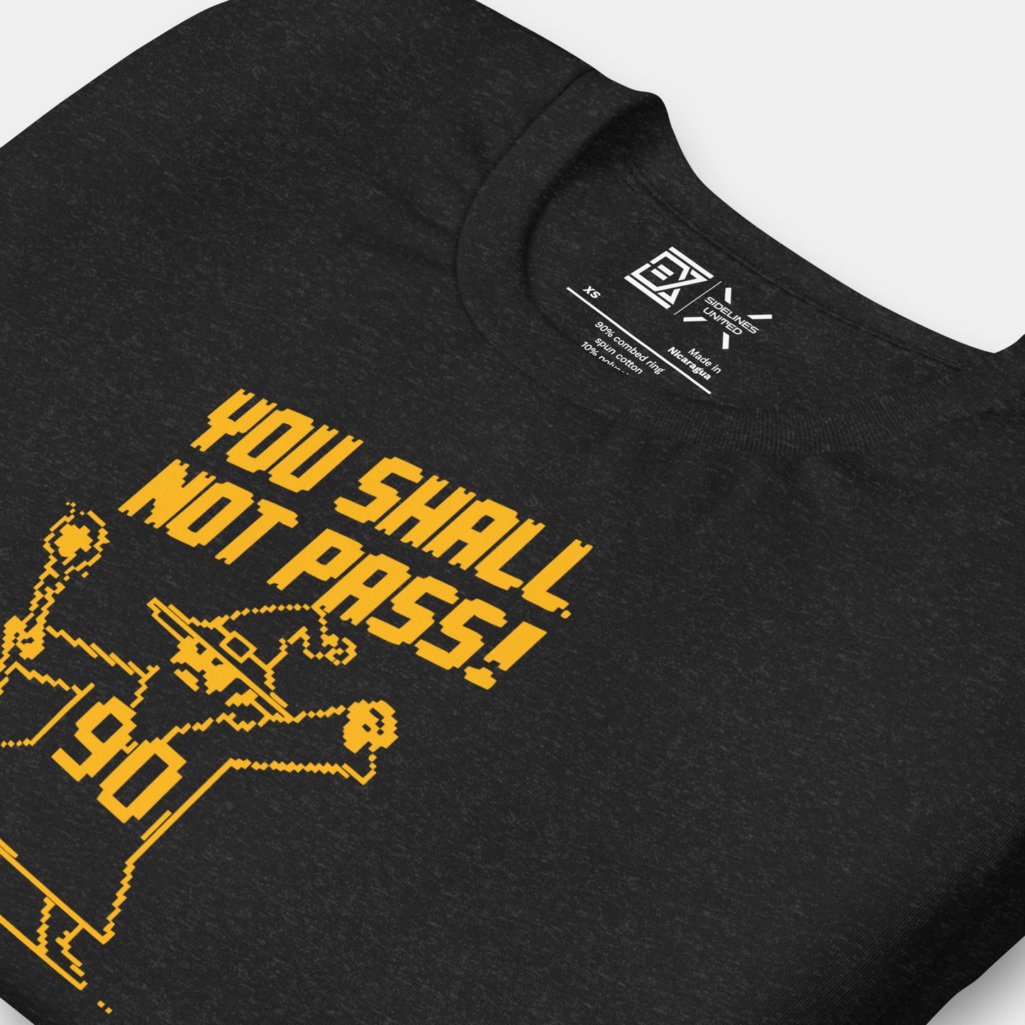 Pittsburgh NFL Fan T-Shirt: You Shall Not Pass 8-Bit Graphic