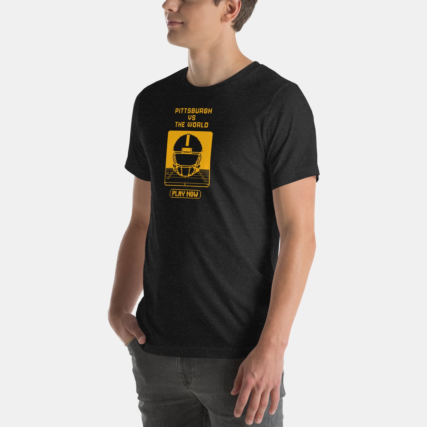 Pittsburgh NFL Fan T-Shirt: Pittsburgh vs the World 8-Bit Graphic