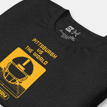 Pittsburgh NFL Fan T-Shirt: Pittsburgh vs the World 8-Bit Graphic