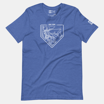 NYC MLB Fan T-Shirt: Map Collection