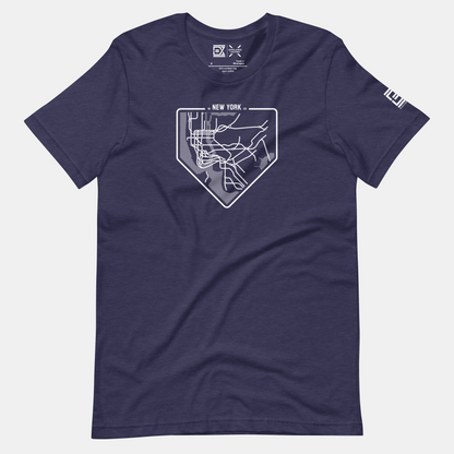 NYC MLB Fan T-Shirt: Map Collection