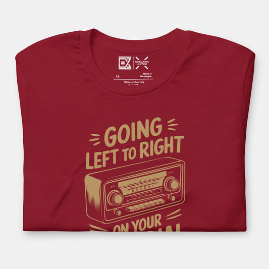 Cleveland NBA Fan T-Shirt: Left to Right on Your Radio Dial 2 Graphic