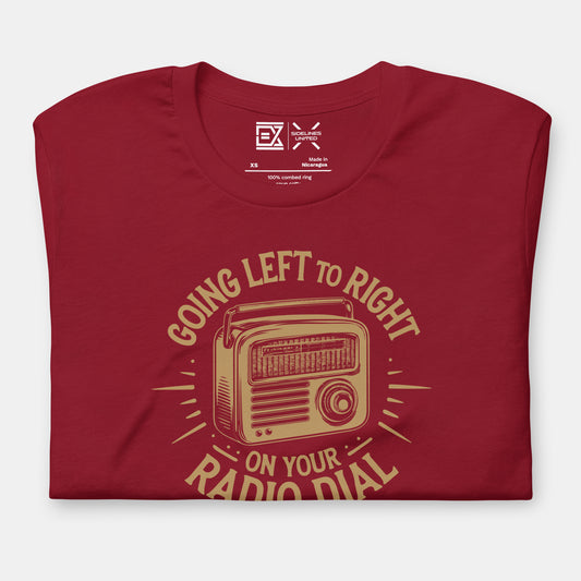 Cleveland NBA Fan T-Shirt: Left to Right on Your Radio Dial 1 Graphic