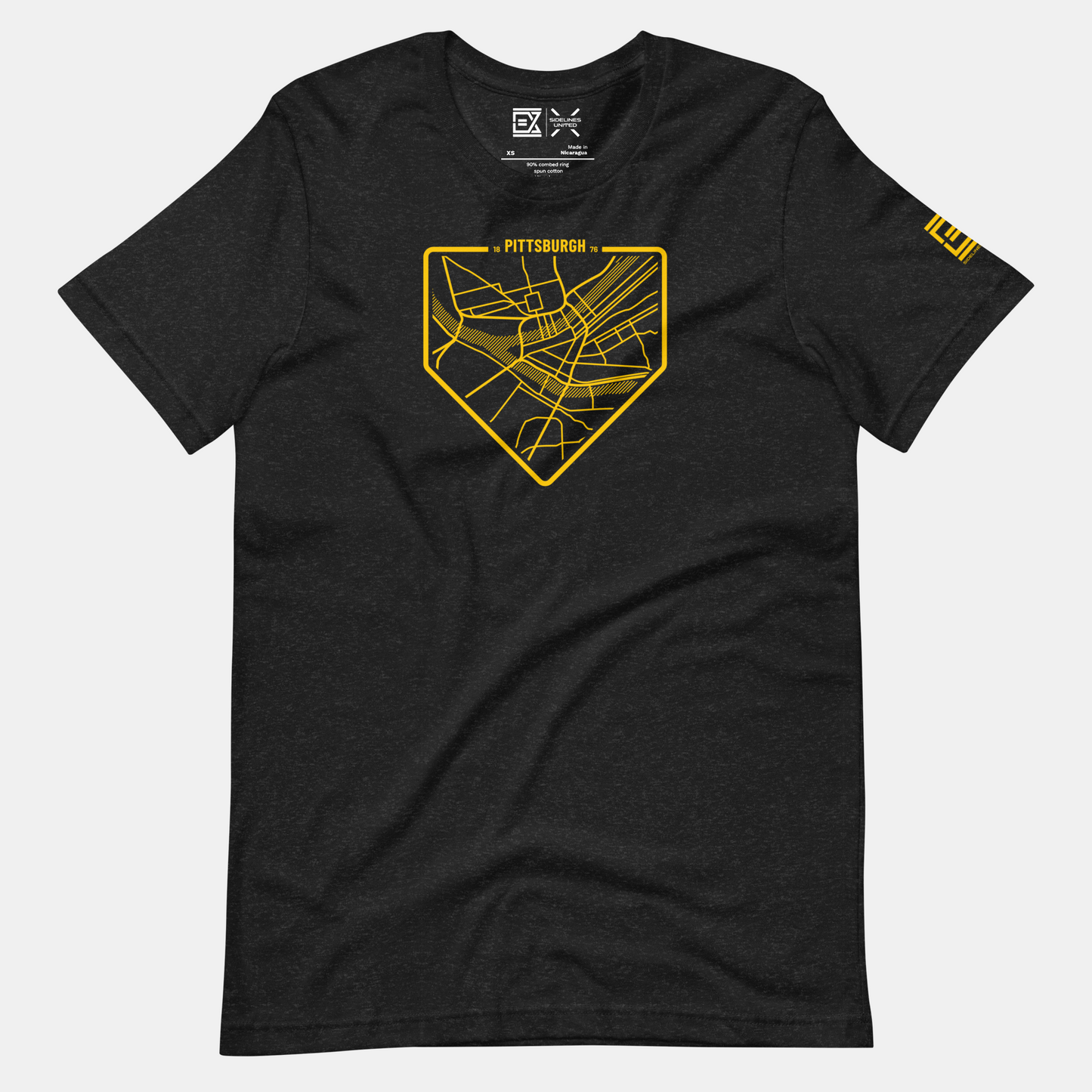 Pittsburgh MLB Fan T-Shirt: Map Collection