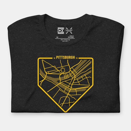 Pittsburgh MLB Fan T-Shirt: Map Collection