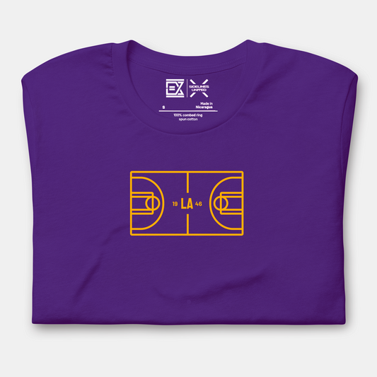 LA NBA Fan T-Shirt: Court Graphic