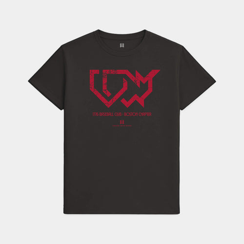 BOS 1776 Baseball Black Tee
