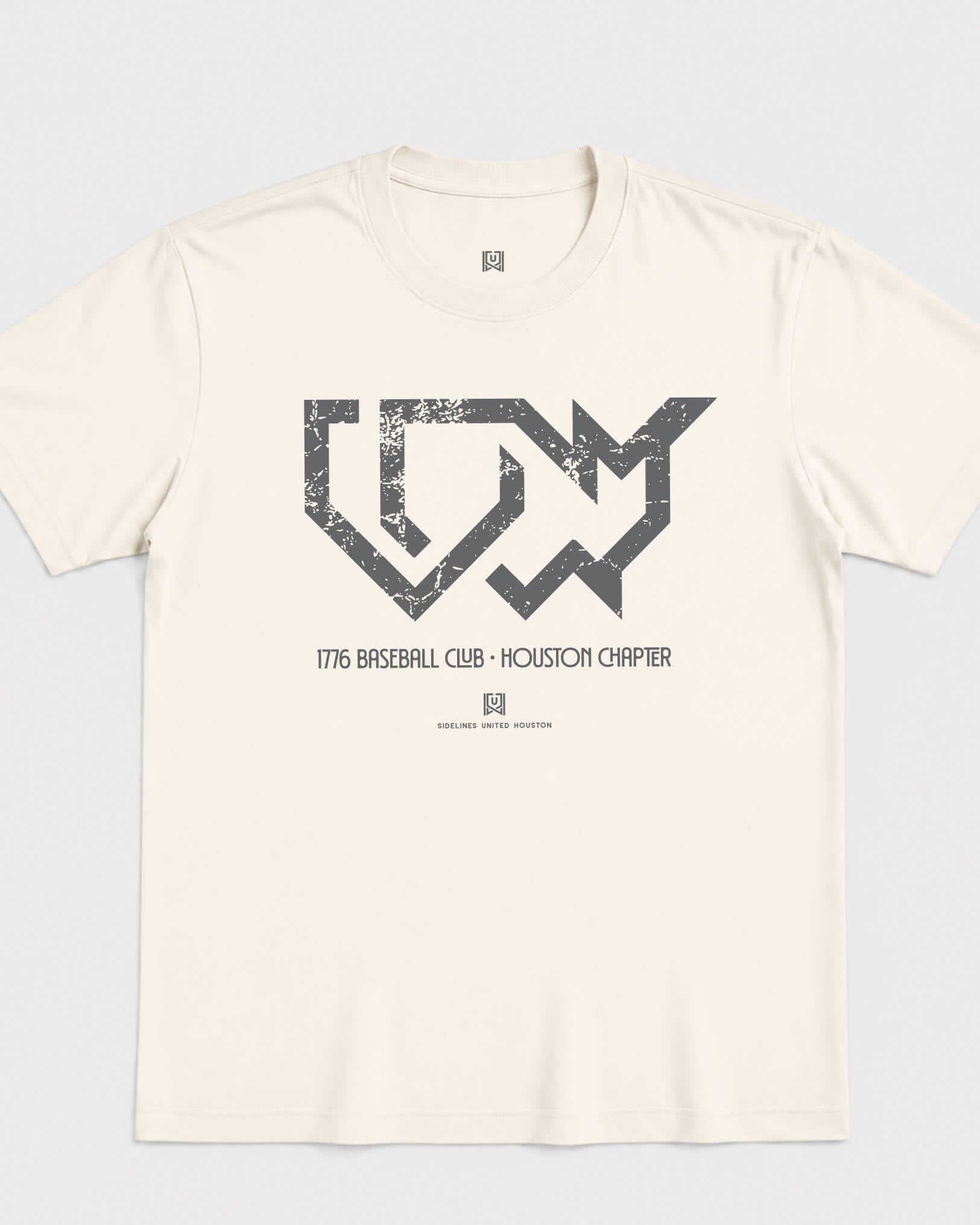 HOU 1776 Baseball Club Tee - Vintage White - Flatlay
