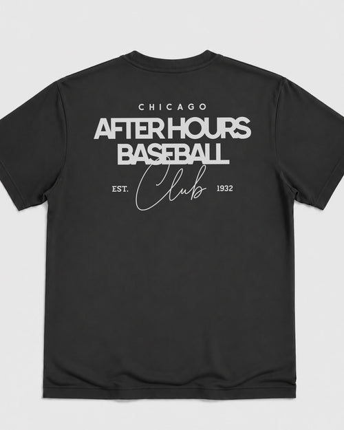 CHI After Hours BSBL Tee - Washed Black / White - Flatlay