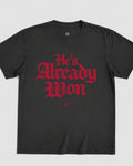 BOS Already Won Tee - Washed Black / Red - Flatlay