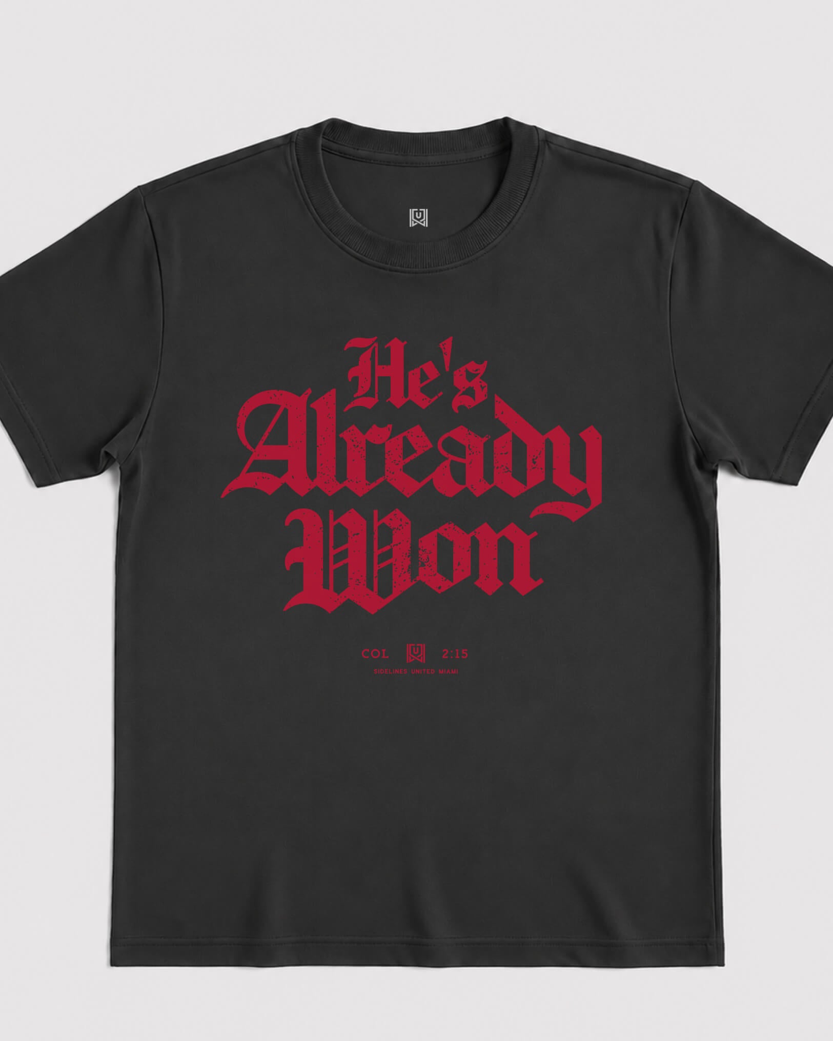 MIA Already Won Tee - Washed Black / Red - Flatlay
