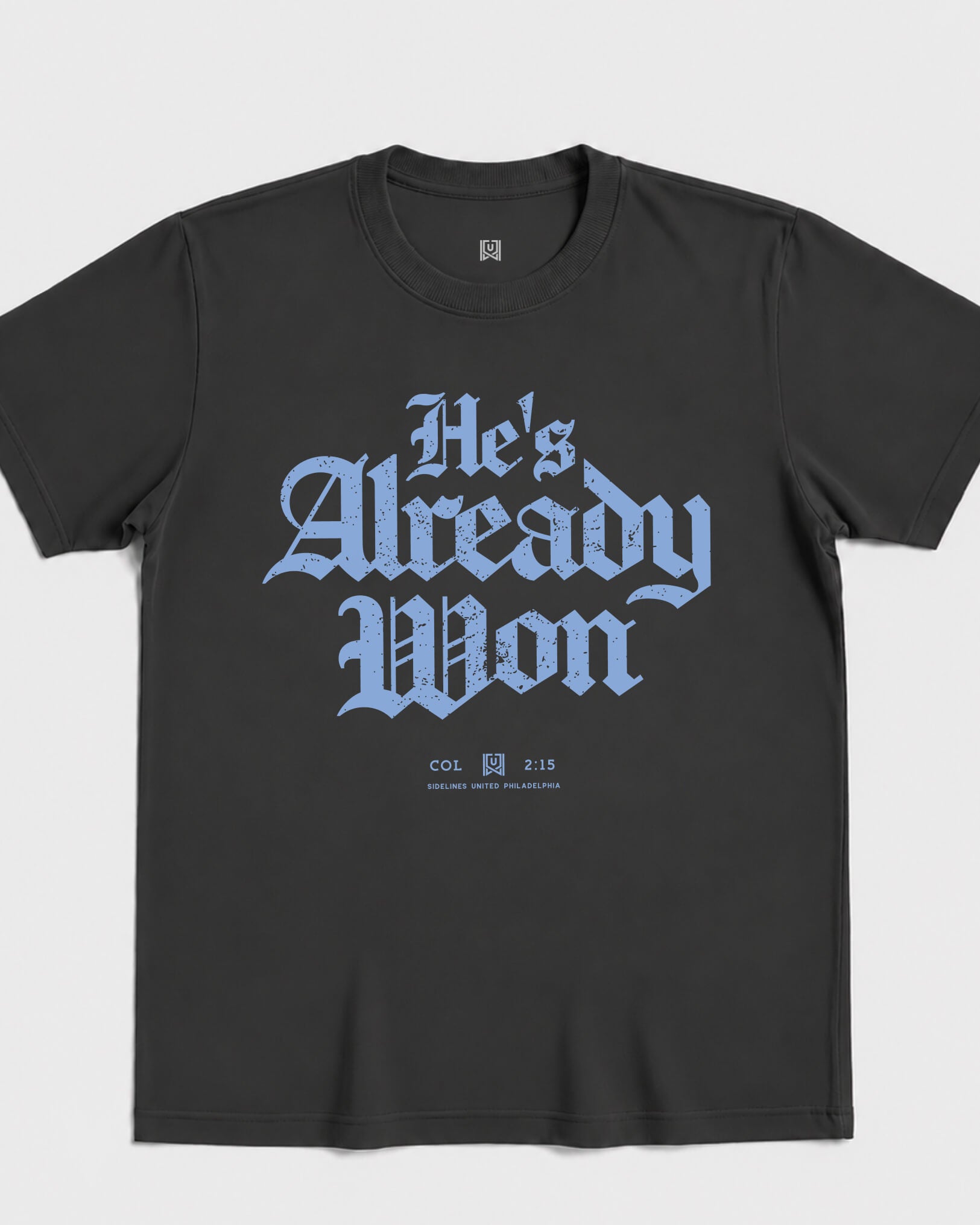 Philly Already Won Tee - Washed Black / Blue - Flatlay