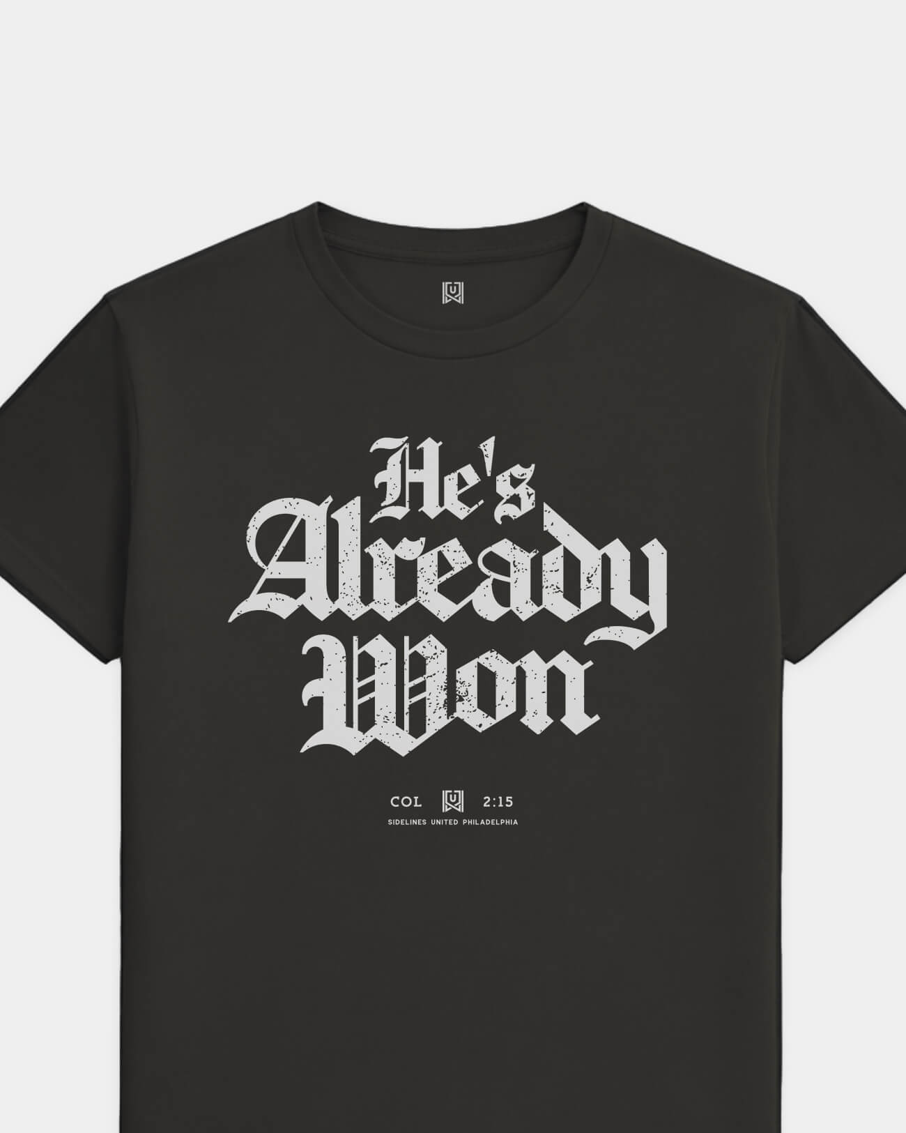 Philly Already Won Tee - Washed Black / White - Flatlay