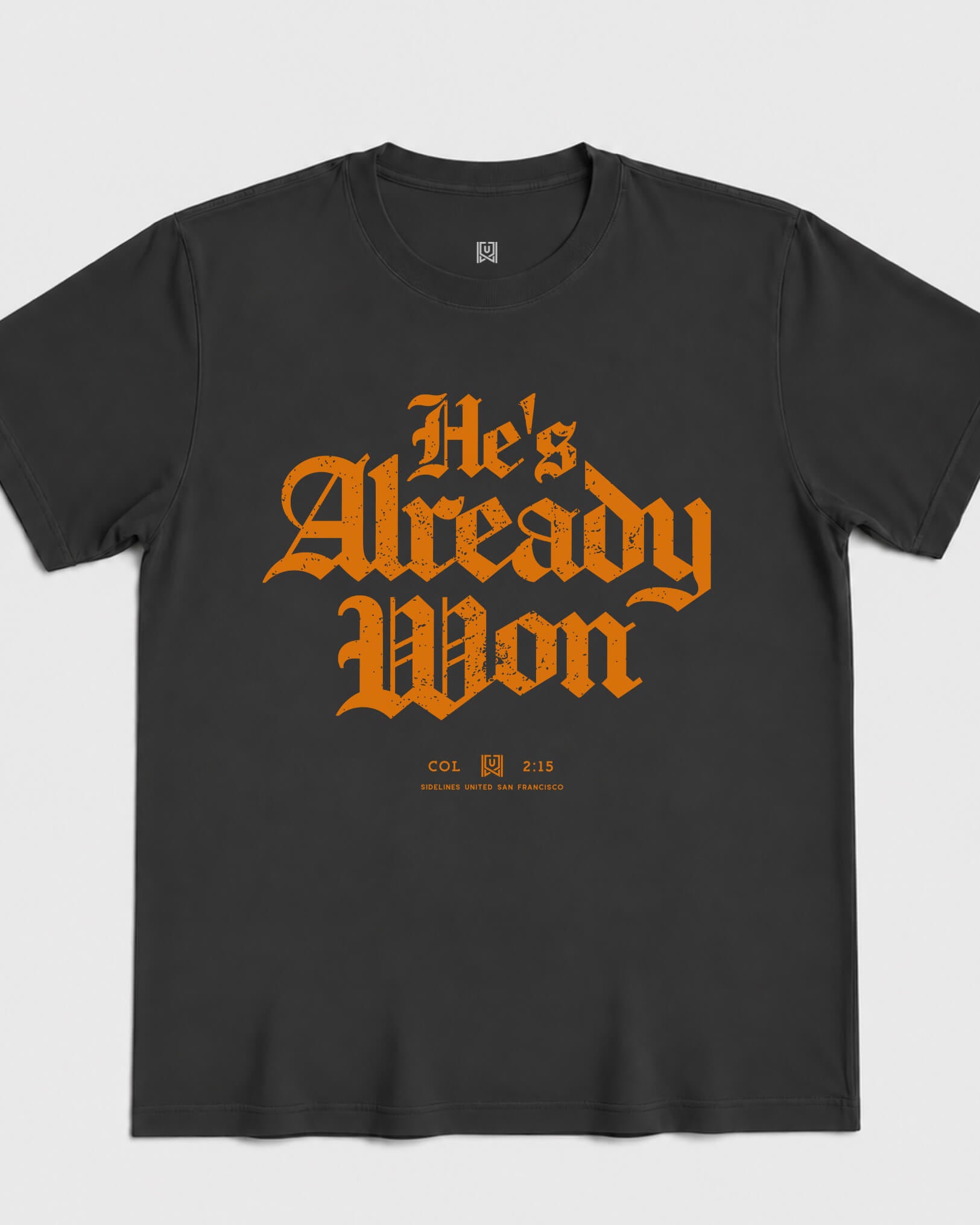 SF Already Won Tee - Washed Black / Orange - Flatlay