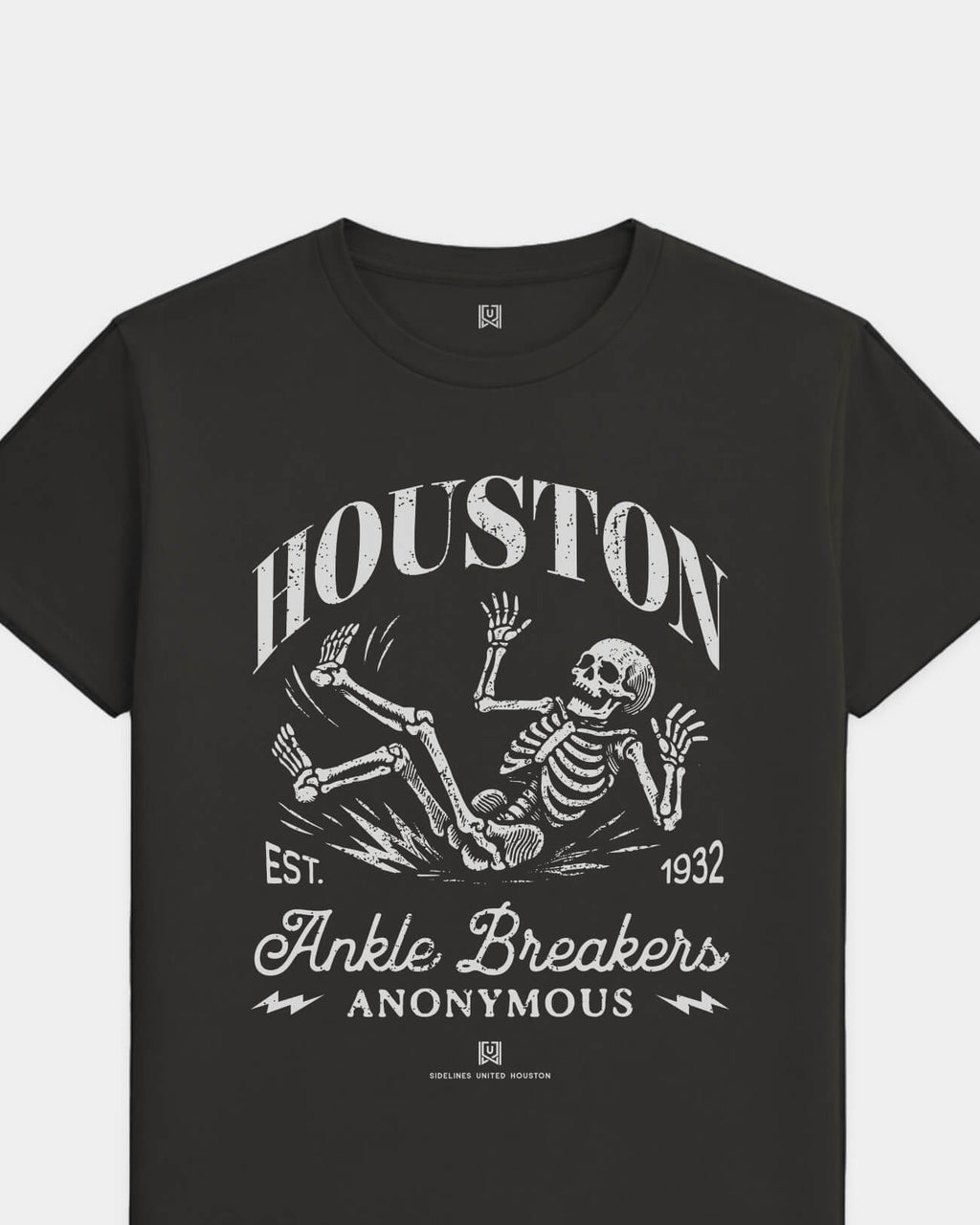 HOU Ankle Breakers Tee - Washed Black / White - Flatlay