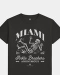 MIA Ankle Breakers Tee - Washed Black / White - Flatlay