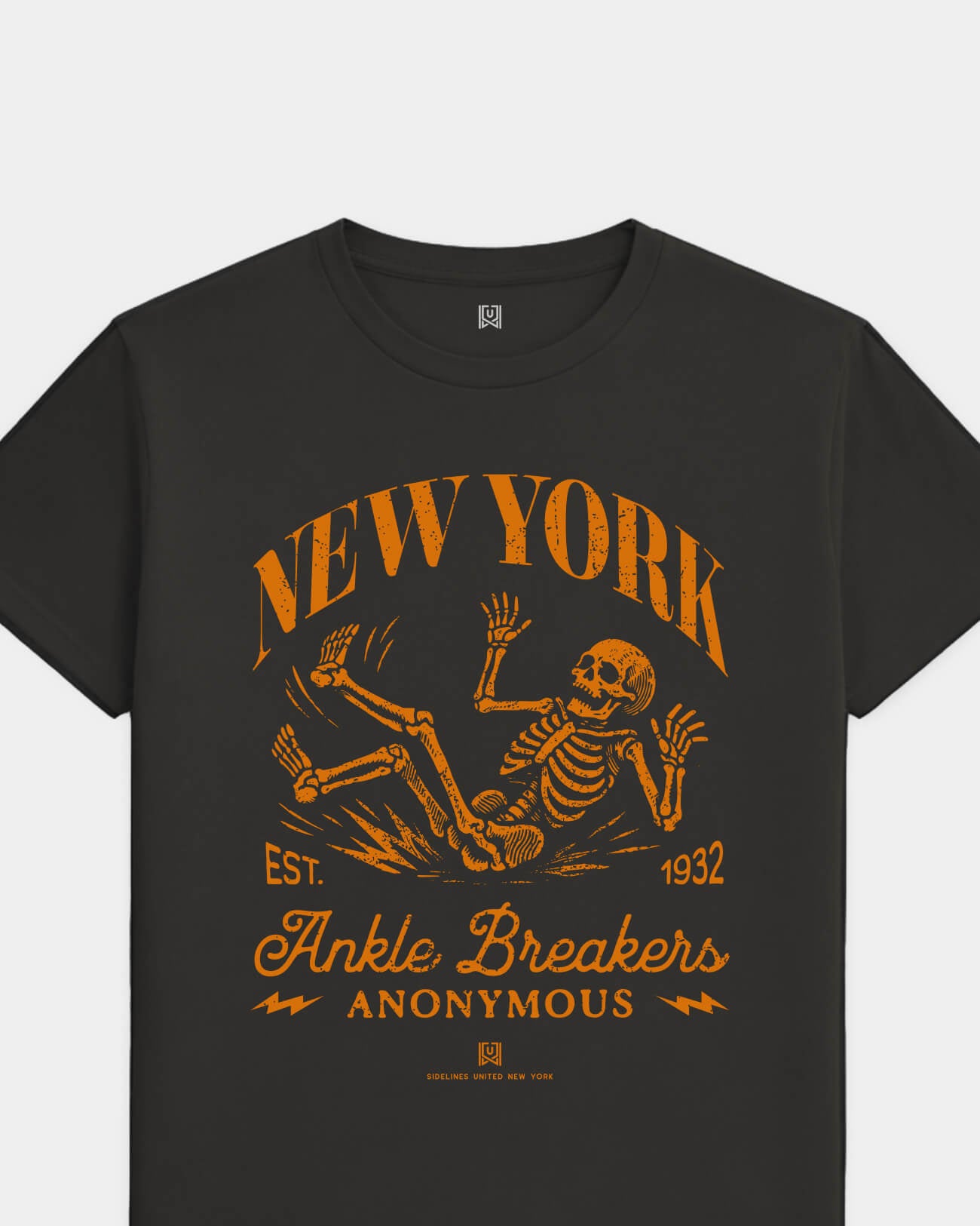 Ankle Breakers NBA New York Team On Washed Black flatlay