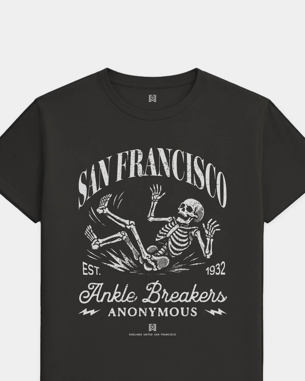SF Ankle Breakers Tee - Washed Black / White - Flatlay