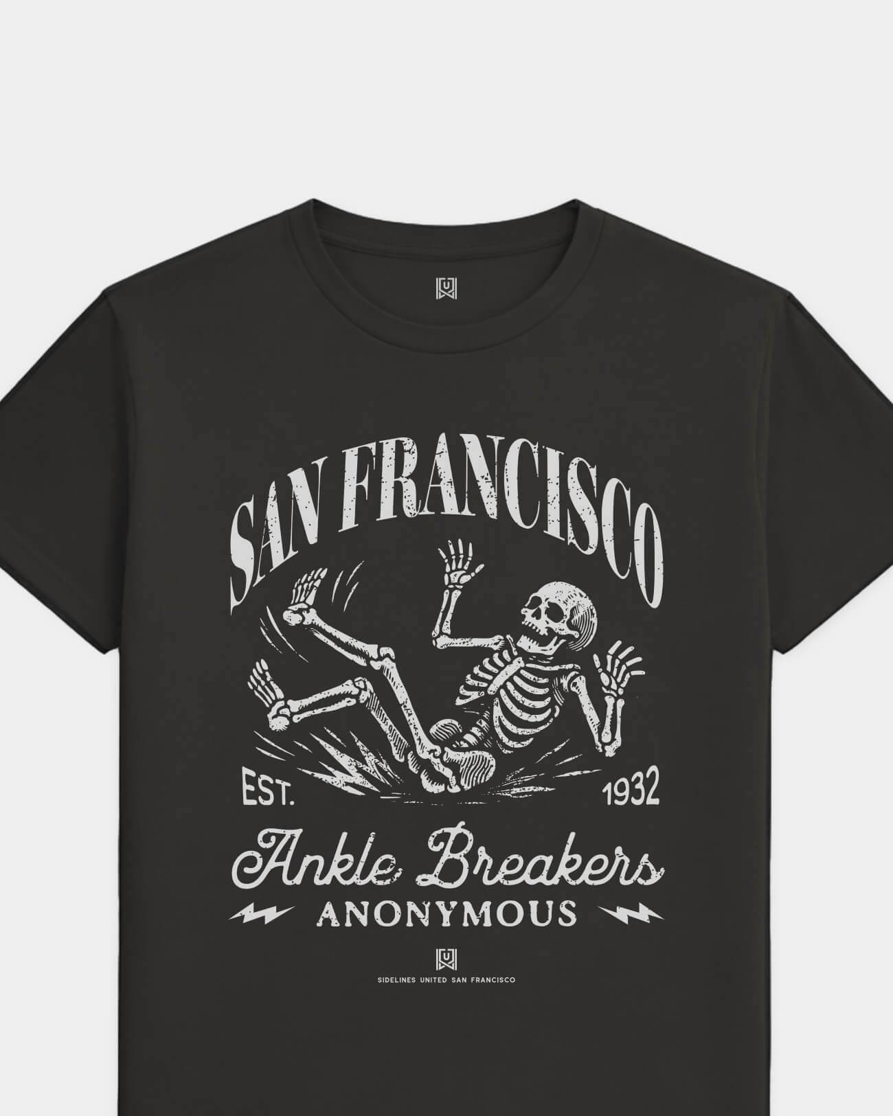 SF Ankle Breakers Tee - Washed Black / White - Flatlay