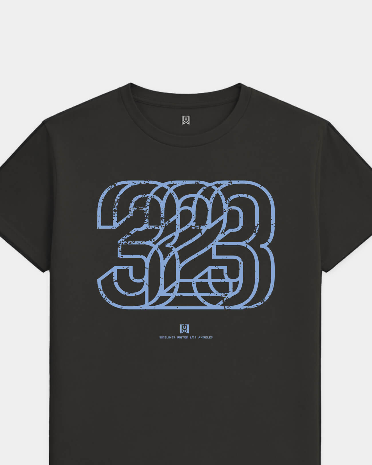 LA Area Tee - Washed Black / Blue - Flatlay