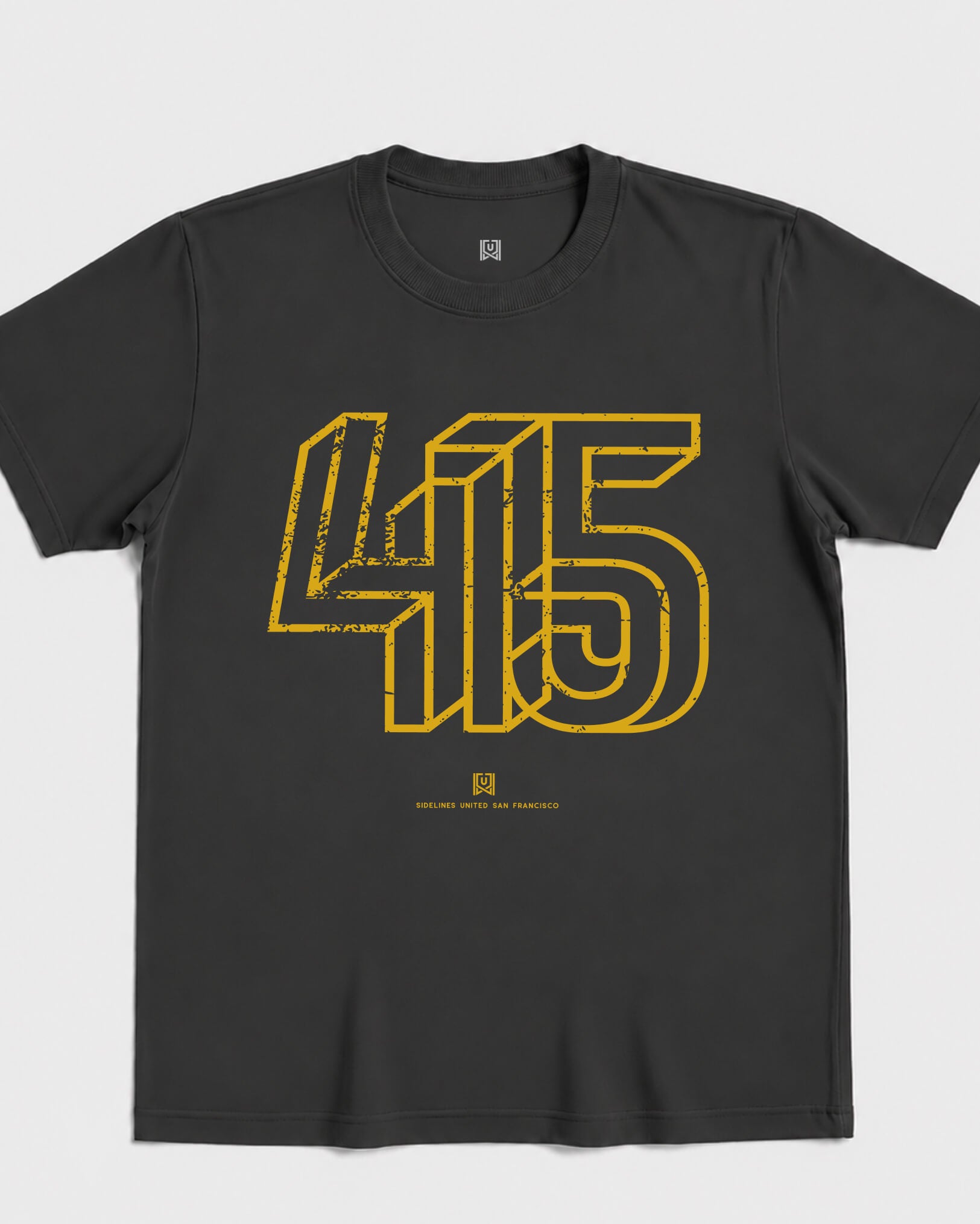 SF Area Tee - Washed Black / Gold - Flatlay