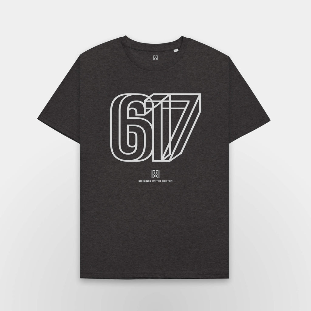 Boston Area Code Dark Heather Tee