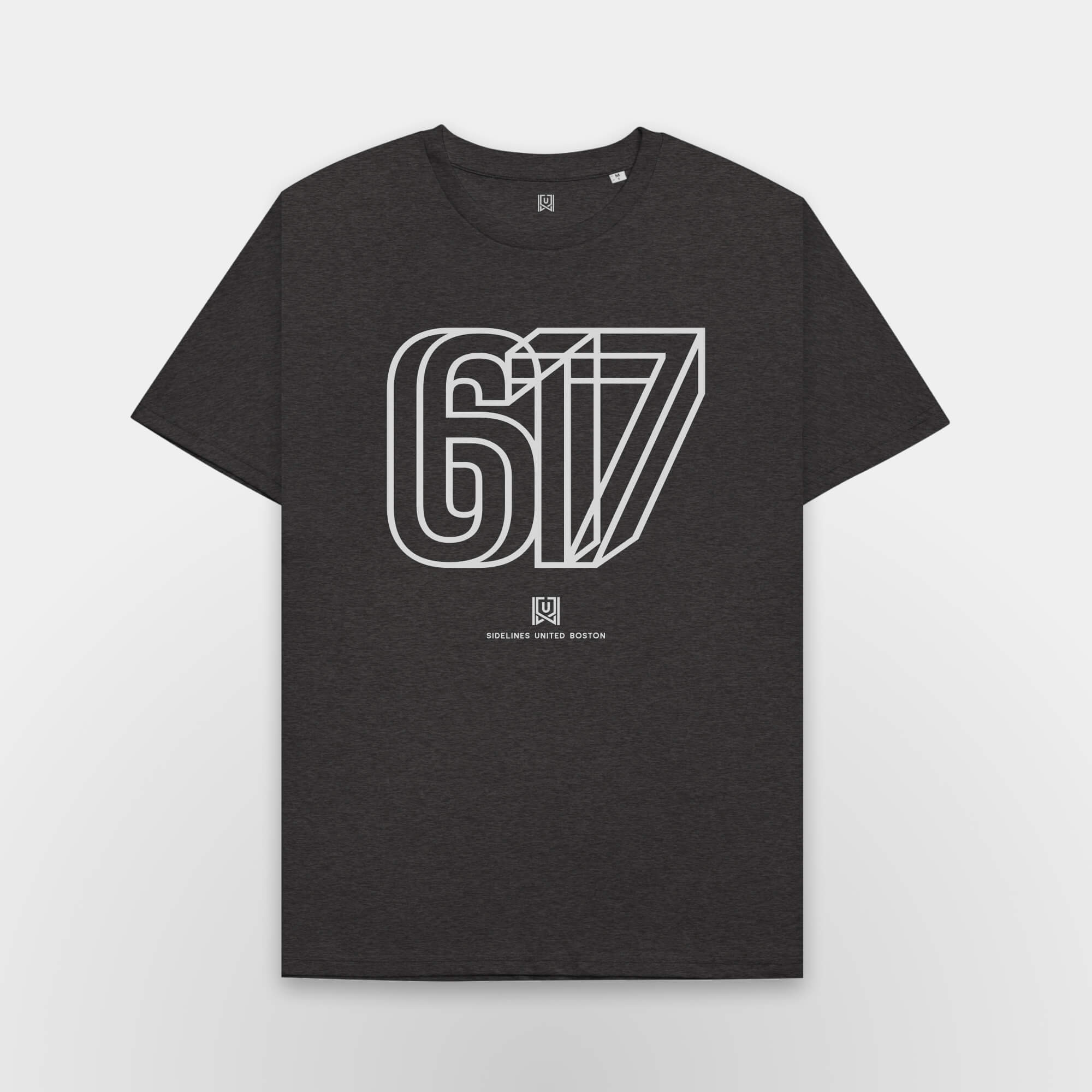 Boston Area Code Dark Heather Tee