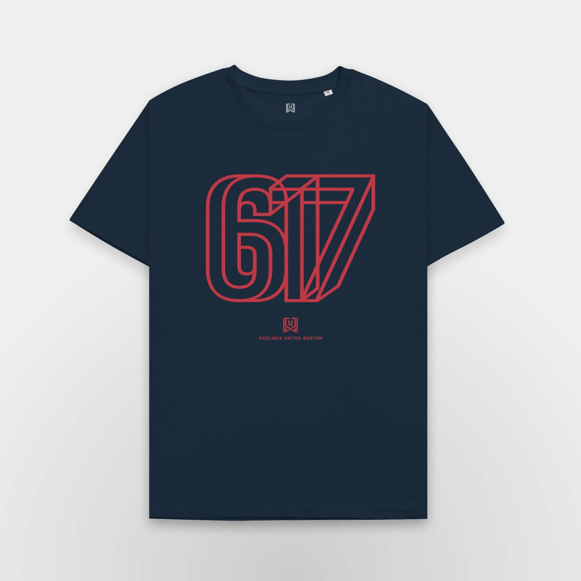 Boston Area Code Navy Tee