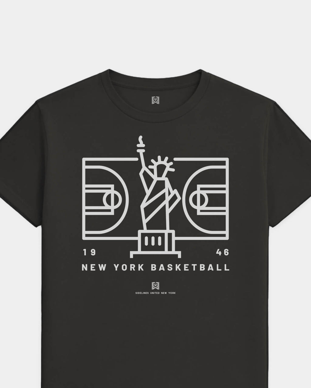 NY Ballin Tee - Washed Black / White - Flatlay