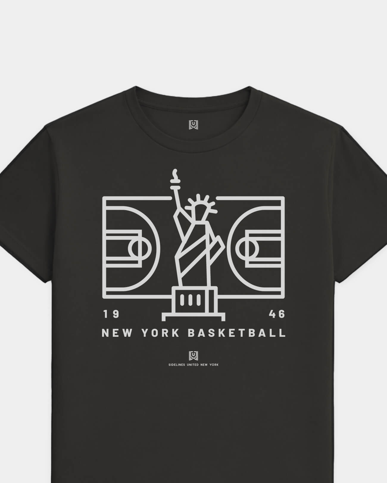 NY Ballin Tee - Washed Black / White - Flatlay