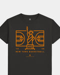 Ballin NBA New York Team On Washed Black flatlay