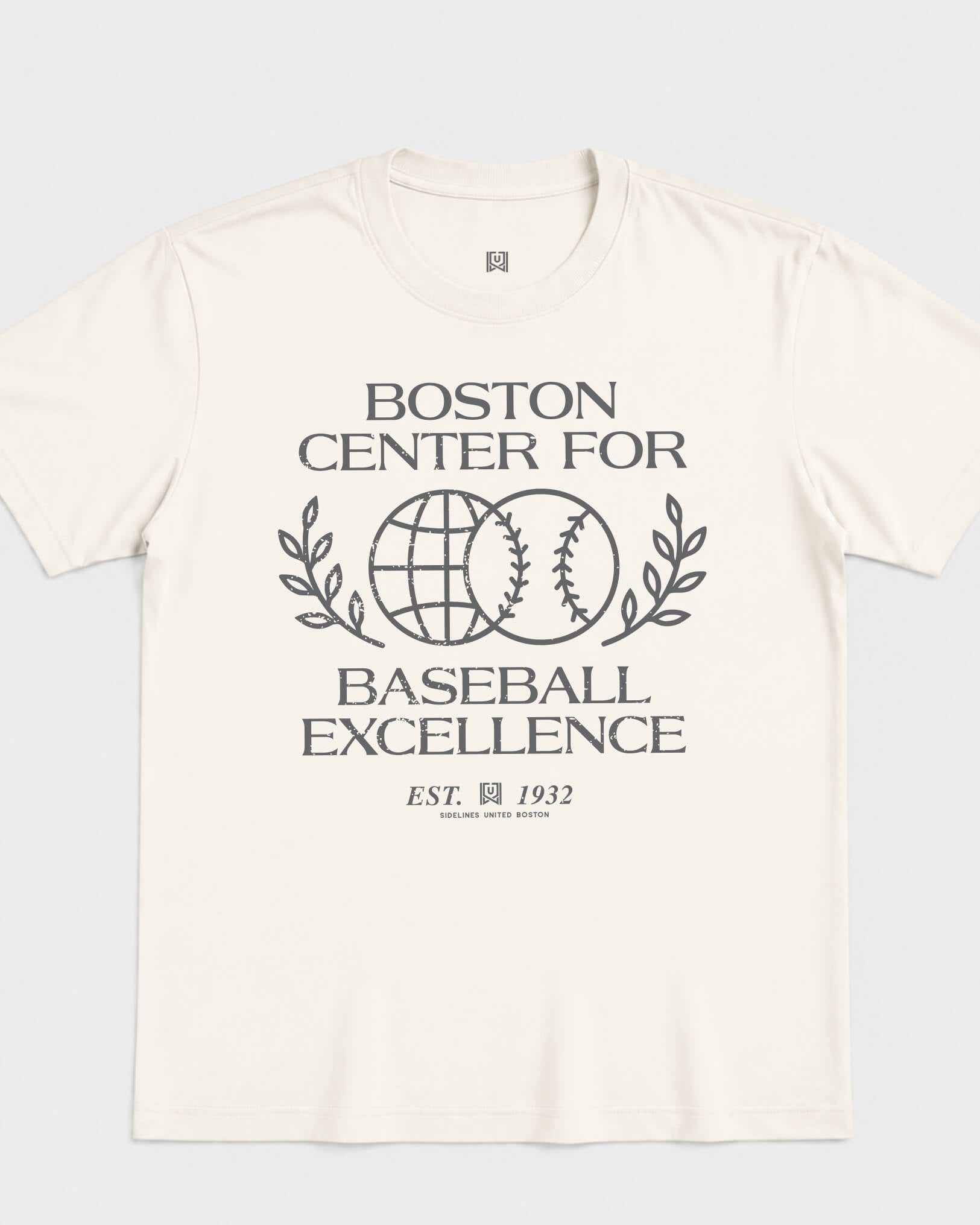 BOS Baseball Excellence Tee - Vintage White - Flatlay