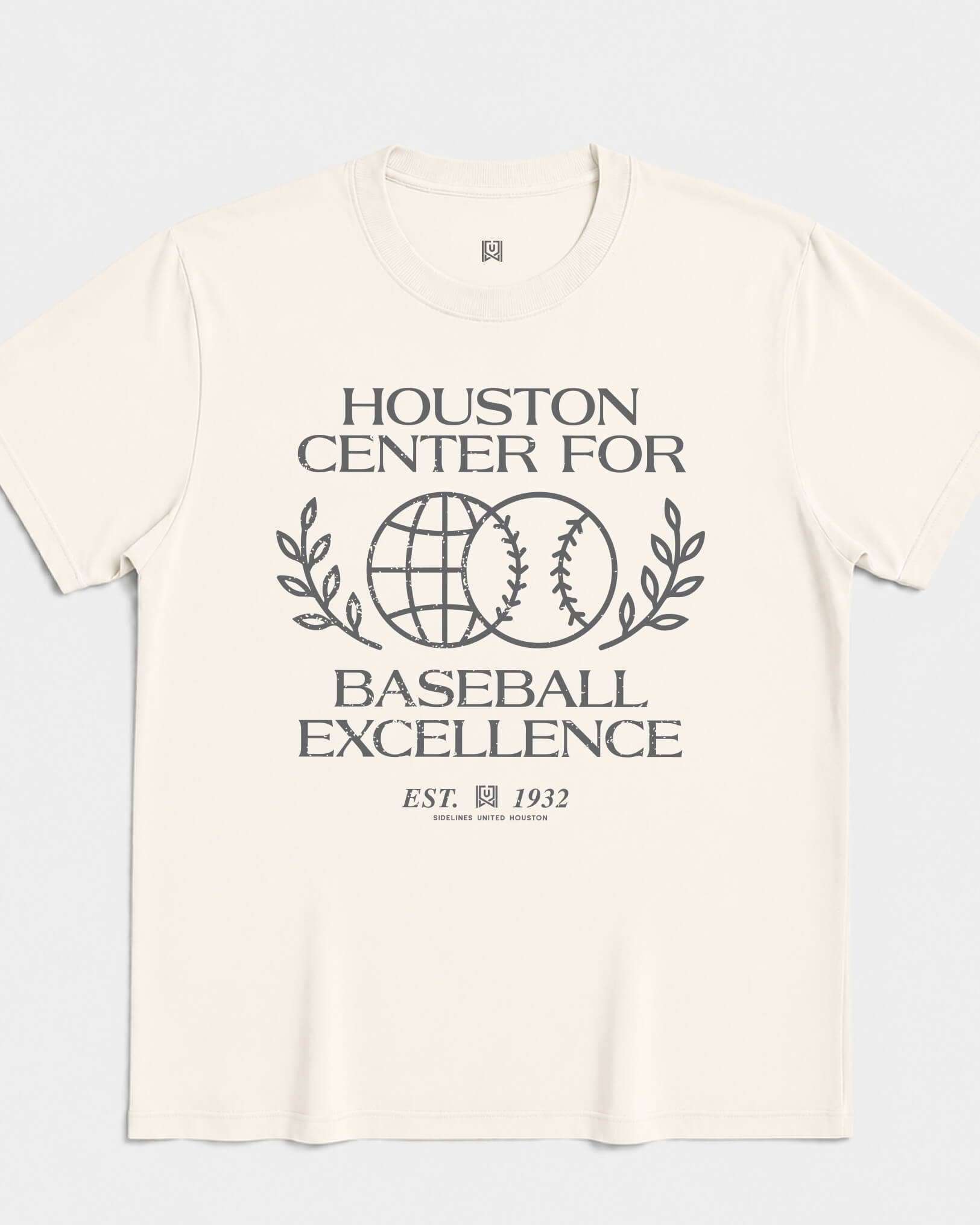HOU Baseball Excellence Tee - Vintage White - Flatlay